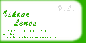 viktor lencs business card